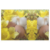Gelbe Blume und Ostereier Stoff (Fat Quarter (45,7 x 55,9 cm))