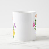 Gelbe Blume und Schmetterlinge-64567 Jumbo-Tasse (Vorderseite)