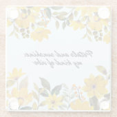 Gelbe Blume und Sonnenschein Untersetzer (Rückseite)