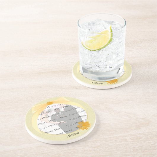 Gelbe Blume Untersetzer (Seite)