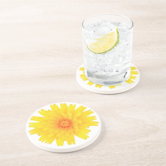 Gelbe Blume Untersetzer (Seite)