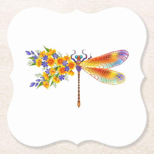 Gelbe Blume Untersetzer (Vorderseite)
