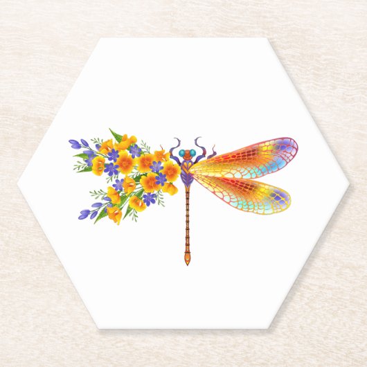 Gelbe Blume Untersetzer (Vorderseite)