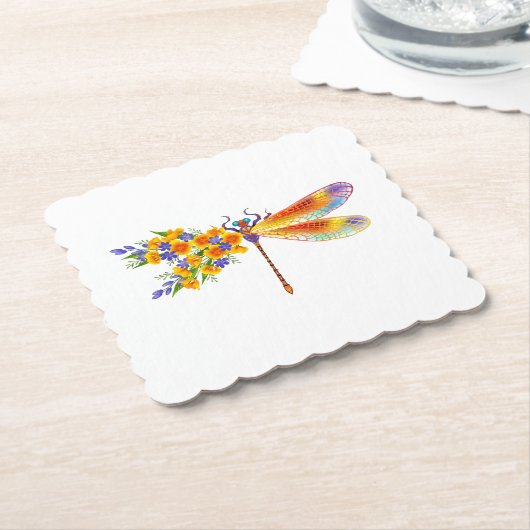 Gelbe Blume Untersetzer (angewinkelt)