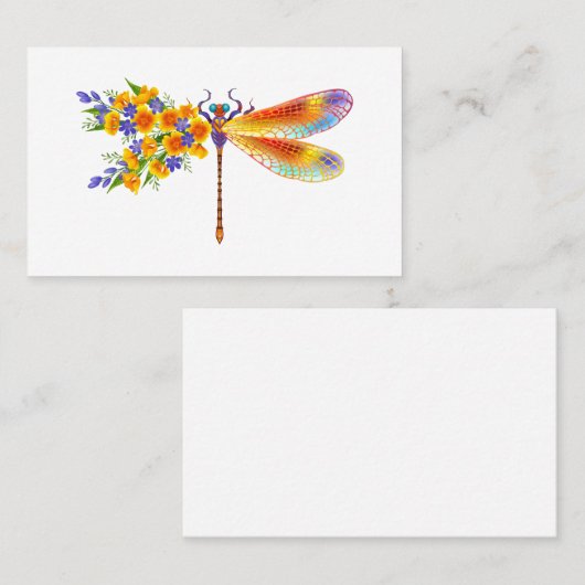 Gelbe Blume Visitenkarte (Vorne/Hinten)