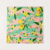 Gelbe Blume Wandteppich (Vorderseite (Horizontal))