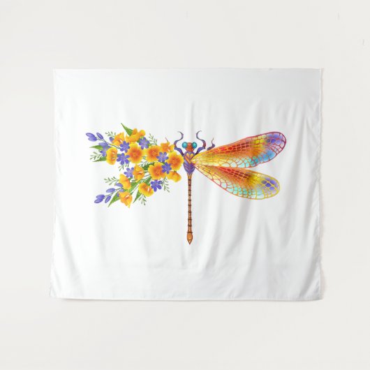 Gelbe Blume Wandteppich (Vorderseite (Horizontal))
