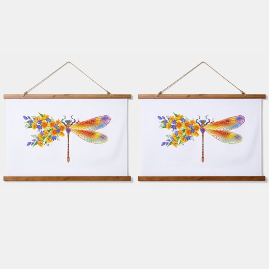 Gelbe Blume Wandteppich Mit Holzrahmen (Doppelt)