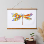 Gelbe Blume Wandteppich Mit Holzrahmen (Schlafzimmer)