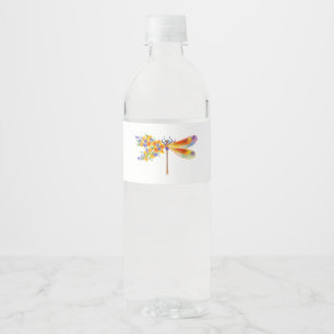 Gelbe Blume Wasserflaschenetikett