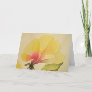 Gelbe Blume, Watercolor, Notecard Karte