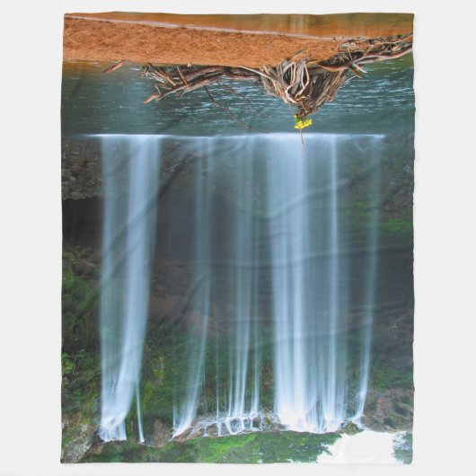 GELBE BLUME WATERFALL FLEECEDECKE (Vorderseite)