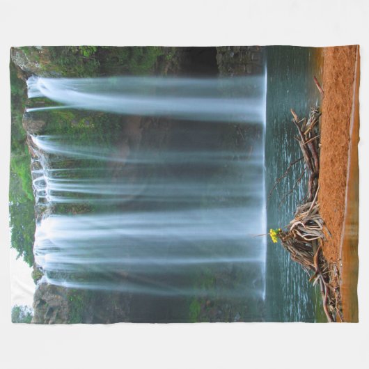 GELBE BLUME WATERFALL FLEECEDECKE (Vorderseite (Horizontal))