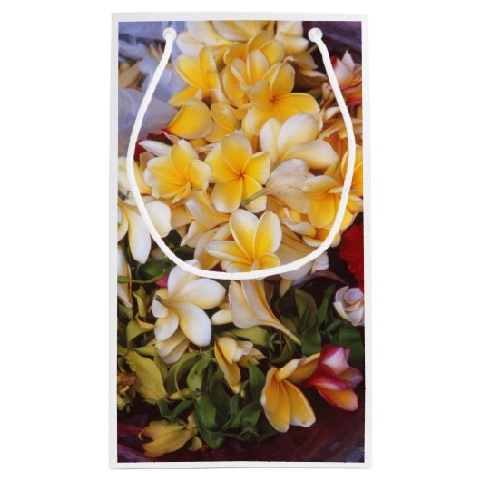 Gelbe Blume Weinbeutel Kleine Geschenktüte (Rückseite)