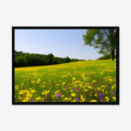 Gelbe Blume Wiese Horizontal Poster