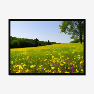 Gelbe Blume Wiese Horizontal Poster