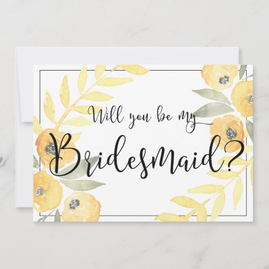 Gelbe Blume wird meine überhängende Karte sein (Vorderseite)