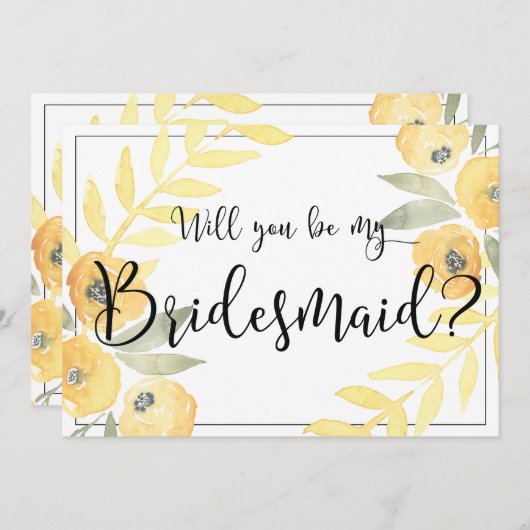 Gelbe Blume wird meine überhängende Karte sein (Vorne/Hinten)