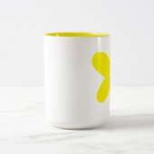 Gelbe Blume Zweifarbige Tasse (Mittel)