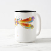 Gelbe Blume Zweifarbige Tasse (VorderseiteRechts)