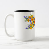 Gelbe Blume Zweifarbige Tasse (Links)
