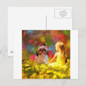 gelbe Blumen3use Postkarte (Vorne/Hinten)