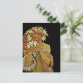 Gelbe Blumen 1897 Postkarte (Stehend Vorderseite)