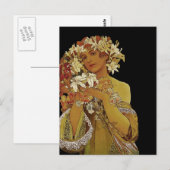 Gelbe Blumen 1897 Postkarte (Vorne/Hinten)