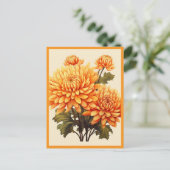 GELBE BLUMEN #1 POSTKARTE (Stehend Vorderseite)