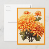 GELBE BLUMEN #1 POSTKARTE (Vorne/Hinten)