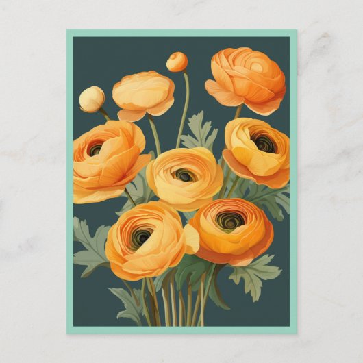GELBE BLUMEN #2 POSTKARTE (Vorderseite)