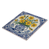 Gelbe Blumen 4 Fliese (Seite)
