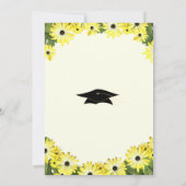 Gelbe Blumen Abschluss Einladung Vorlage (Rückseite)