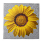 Gelbe Blumen Abstrakter, grau gestrichener Hinterg Fliese (Vorderseite)