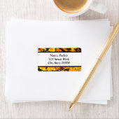 Gelbe Blumen Adressaufkleber (Insitu)