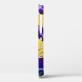 Gelbe Blumen: Aquarellbilder mit dunklem Hintergru Case-Mate iPhone Hülle (Rückseite / Links)