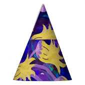 Gelbe Blumen: Aquarellbilder mit dunklem Hintergru Partyhütchen (Links)