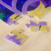 Gelbe Blumen: Aquarellbilder mit dunklem Hintergru Puzzle (Seite)