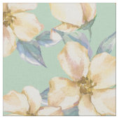 Gelbe Blumen. Aquarellgarten 1 Stoff (Nahaufnahme)