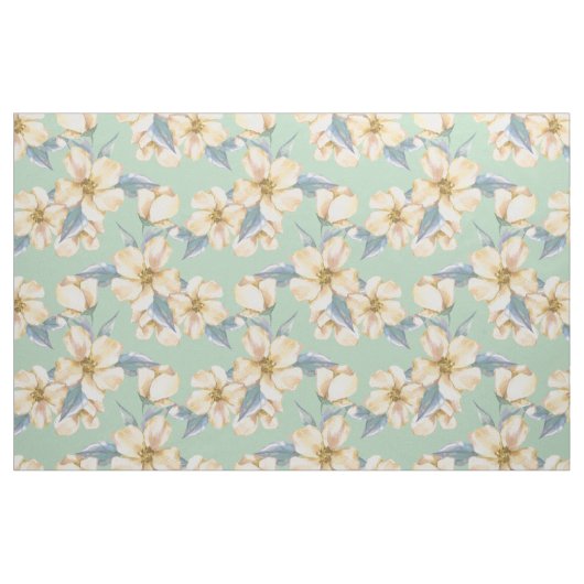 Gelbe Blumen. Aquarellgarten 1 Stoff (Fat Quarter (45,7 x 55,9 cm))