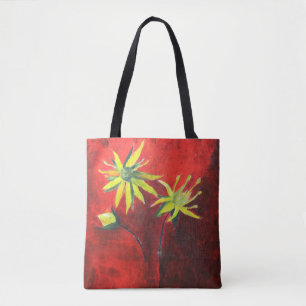 Gelbe Blumen Art Custom All-Over-Print Tote Bag Tasche