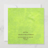 Gelbe Blumen auf Abstrakt-grüner Monogram (Rückseite)