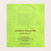 Gelbe Blumen auf Abstrakt-grüner Monogram (Innenseite Aufgefaltet)