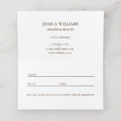 Gelbe Blumen auf Abstrakt-grüner Monogram Terminkarte (Innenseite Aufgefaltet)