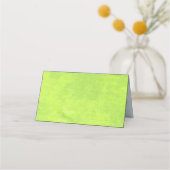 Gelbe Blumen auf Abstrakt-grüner Monogram Terminkarte (Rückseite)