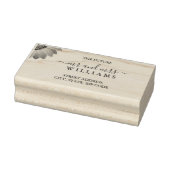 Gelbe Blumen auf Abstrakter Grüner Hochzeit Gummistempel (Stempel)