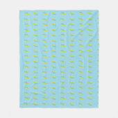 Gelbe Blumen auf blau Fleecedecke (Vorderseite)