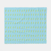 Gelbe Blumen auf blau Fleecedecke (Vorderseite (Horizontal))