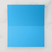 Gelbe Blumen auf blau Platzkarte (Innenseite Aufgefaltet)