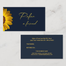 Gelbe Blumen auf Navy Blue-Hintergrund Monogram